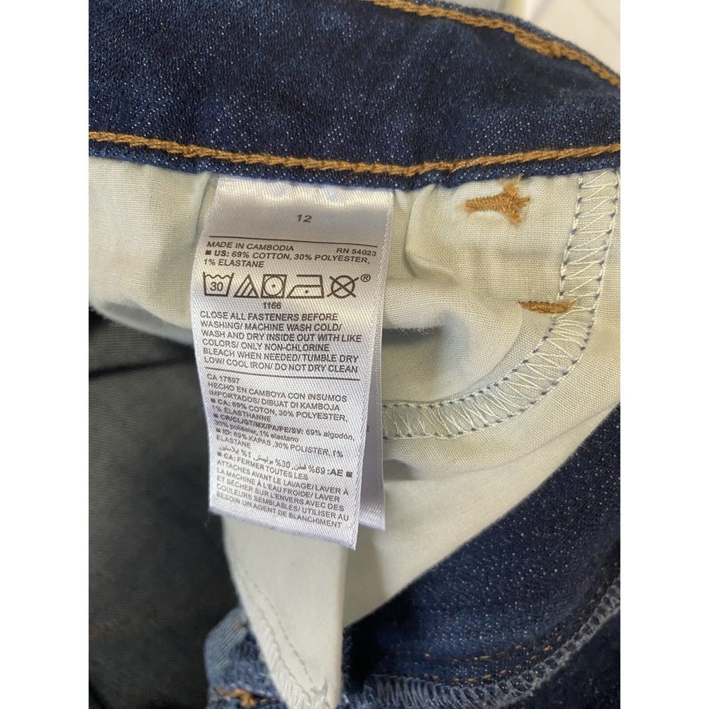 Old Navy Women's Size 12 w32 Dark Wash Blue Denim High Rise Super Skinny Jeans - Picture 9 of 9
